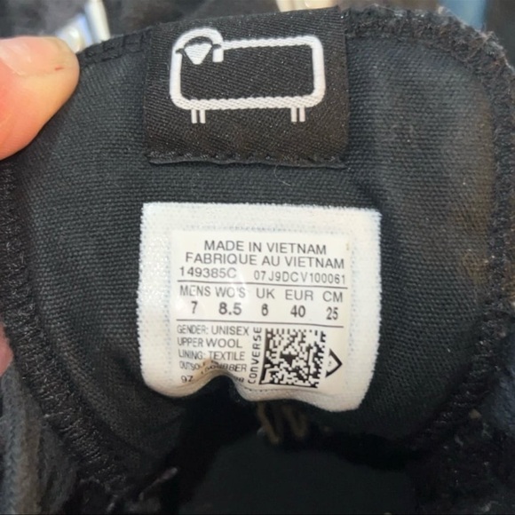 WOOLRICH X CONVERSE CHUCK TAYLOR ALL STAR STREET HIKER BLACK PLAID//MENS SIZE 7 - Picture 6 of 9